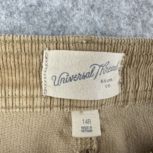 Universal Thread Sailor Wide Leg Pants Womens 14R Corduroy Stretch Boho Baggy - Picture 11 of 13